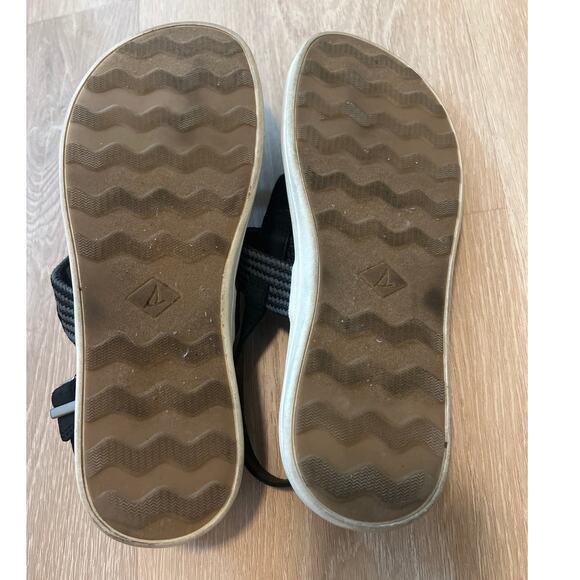 Sperry Adriatic TStrap Womens Black Casual Sandals STS84870 Size 9.5 - Picture 3 of 5